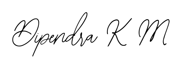 Designed for modern professionals: Dipendra K M name signature crafted with Bearetta-2O07w script. Ready for digital PDF workflows. Dipendra K M signature style 12 images and pictures png
