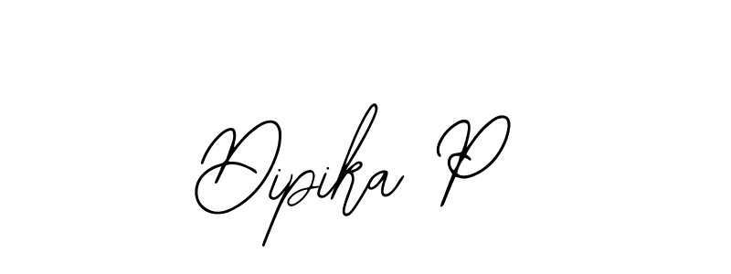 How to make Dipika P name signature. Use Bearetta-2O07w style for creating short signs online. This is the latest handwritten sign. Dipika P signature style 12 images and pictures png