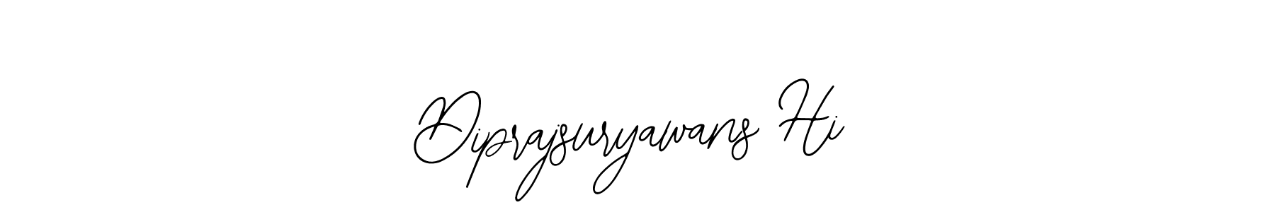 Design your own signature with our free online signature maker. With this signature software, you can create a handwritten (Bearetta-2O07w) signature for name Diprajsuryawans Hi. Diprajsuryawans Hi signature style 12 images and pictures png