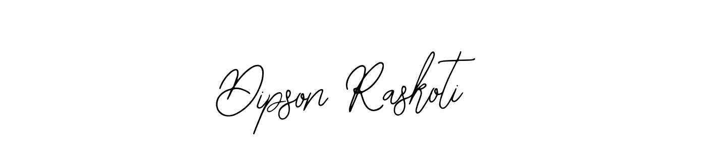 How to make Dipson Raskoti name signature. Use Bearetta-2O07w style for creating short signs online. This is the latest handwritten sign. Dipson Raskoti signature style 12 images and pictures png