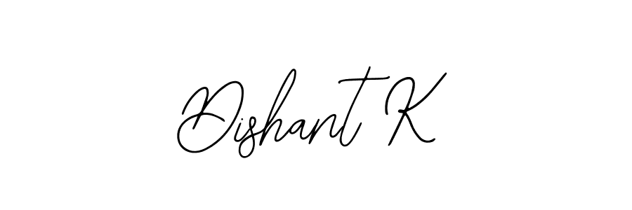 Design your own signature with our free online signature maker. With this signature software, you can create a handwritten (Bearetta-2O07w) signature for name Dishant K. Dishant K signature style 12 images and pictures png