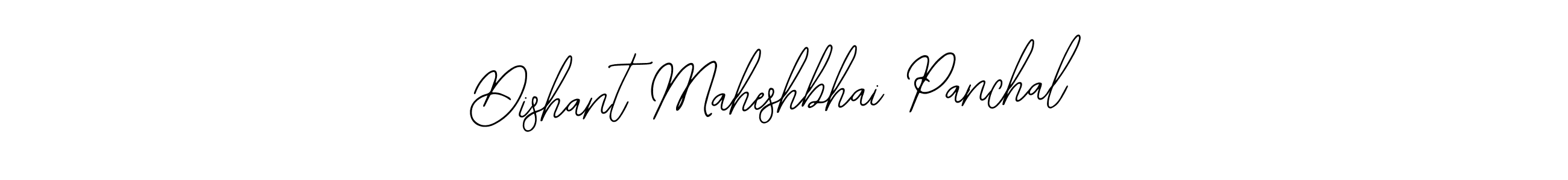 The best way (Bearetta-2O07w) to make a short signature is to pick only two or three words in your name. The name Dishant Maheshbhai Panchal include a total of six letters. For converting this name. Dishant Maheshbhai Panchal signature style 12 images and pictures png