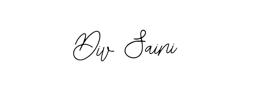 Create a beautiful signature design for name Div Saini. With this signature (Bearetta-2O07w) fonts, you can make a handwritten signature for free. Div Saini signature style 12 images and pictures png