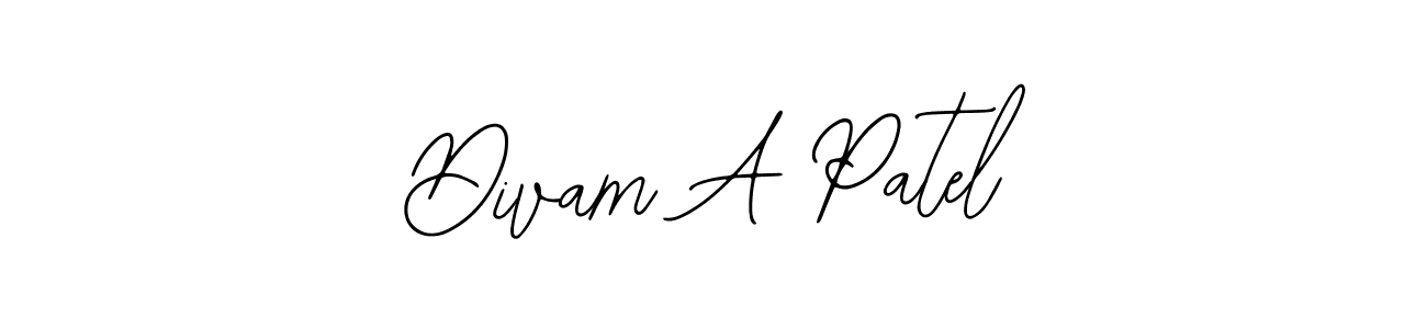 Bearetta-2O07w is a professional signature style that is perfect for those who want to add a touch of class to their signature. It is also a great choice for those who want to make their signature more unique. Get Divam A Patel name to fancy signature for free. Divam A Patel signature style 12 images and pictures png