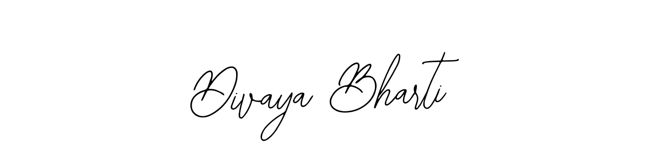 How to make Divaya Bharti name signature. Use Bearetta-2O07w style for creating short signs online. This is the latest handwritten sign. Divaya Bharti signature style 12 images and pictures png