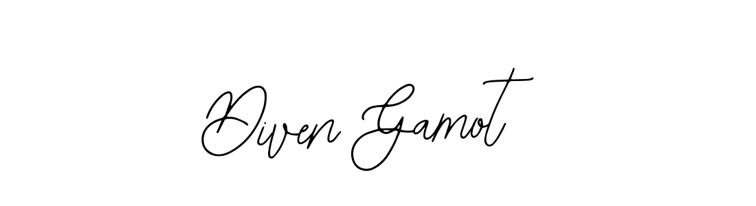 The best way (Bearetta-2O07w) to make a short signature is to pick only two or three words in your name. The name Diven Gamot include a total of six letters. For converting this name. Diven Gamot signature style 12 images and pictures png