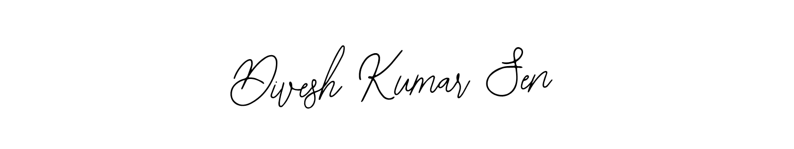 You should practise on your own different ways (Bearetta-2O07w) to write your name (Divesh Kumar Sen) in signature. don't let someone else do it for you. Divesh Kumar Sen signature style 12 images and pictures png