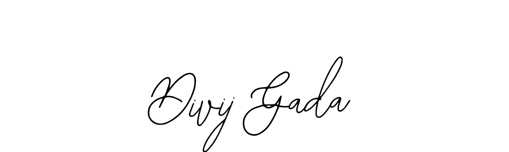 Divij Gada stylish signature style. Best Handwritten Sign (Bearetta-2O07w) for my name. Handwritten Signature Collection Ideas for my name Divij Gada. Divij Gada signature style 12 images and pictures png