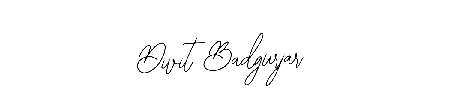 Check out images of Autograph of Divit Badgurjar name. Actor Divit Badgurjar Signature Style. Bearetta-2O07w is a professional sign style online. Divit Badgurjar signature style 12 images and pictures png