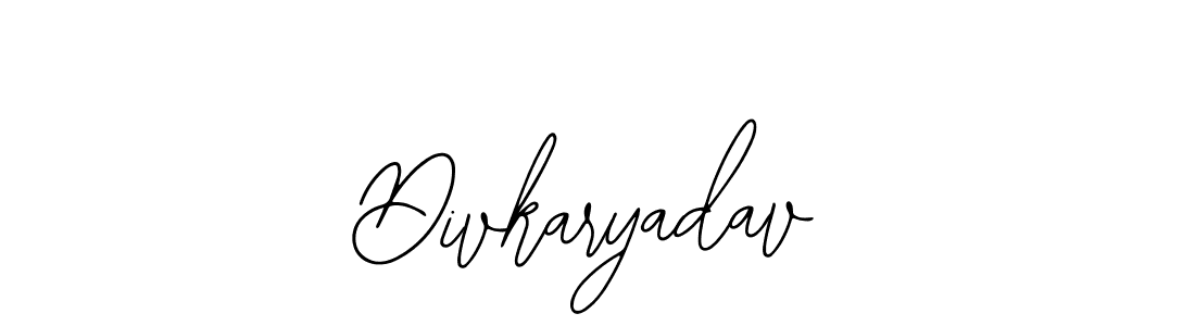 The best way (Bearetta-2O07w) to make a short signature is to pick only two or three words in your name. The name Divkaryadav include a total of six letters. For converting this name. Divkaryadav signature style 12 images and pictures png