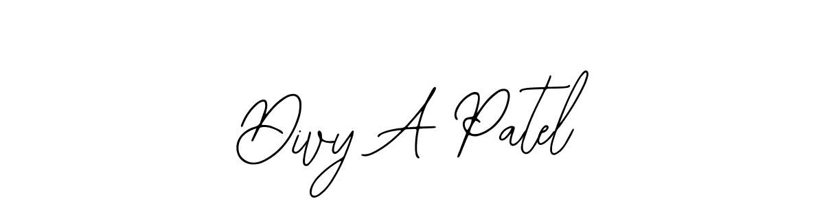 Design your own signature with our free online signature maker. With this signature software, you can create a handwritten (Bearetta-2O07w) signature for name Divy A Patel. Divy A Patel signature style 12 images and pictures png
