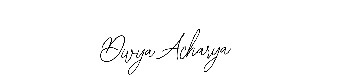 Also You can easily find your signature by using the search form. We will create Divya Acharya name handwritten signature images for you free of cost using Bearetta-2O07w sign style. Divya Acharya signature style 12 images and pictures png