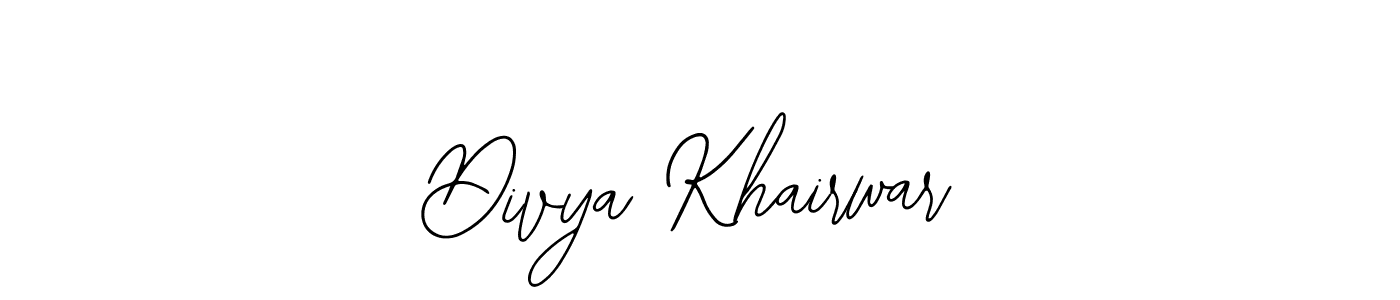 You should practise on your own different ways (Bearetta-2O07w) to write your name (Divya Khairwar) in signature. don't let someone else do it for you. Divya Khairwar signature style 12 images and pictures png