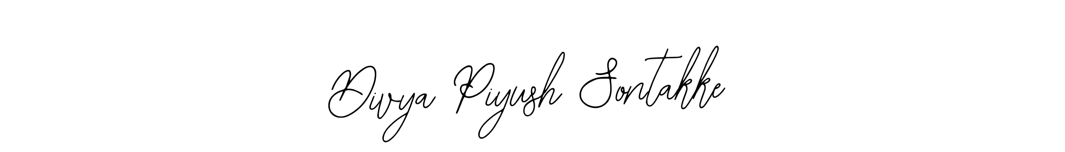 How to make Divya Piyush Sontakke signature? Bearetta-2O07w is a professional autograph style. Create handwritten signature for Divya Piyush Sontakke name. Divya Piyush Sontakke signature style 12 images and pictures png
