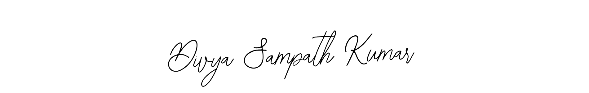 The best way (Bearetta-2O07w) to make a short signature is to pick only two or three words in your name. The name Divya Sampath Kumar include a total of six letters. For converting this name. Divya Sampath Kumar signature style 12 images and pictures png
