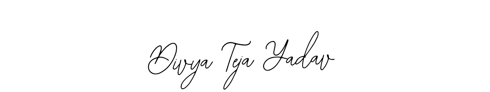 You should practise on your own different ways (Bearetta-2O07w) to write your name (Divya Teja Yadav) in signature. don't let someone else do it for you. Divya Teja Yadav signature style 12 images and pictures png