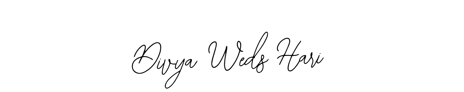 You should practise on your own different ways (Bearetta-2O07w) to write your name (Divya Weds Hari) in signature. don't let someone else do it for you. Divya Weds Hari signature style 12 images and pictures png