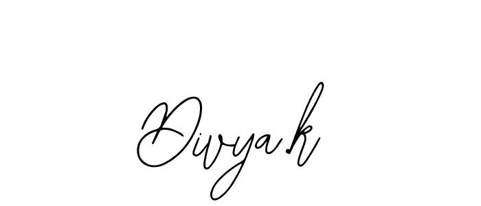 Make a beautiful signature design for name Divya.k. Use this online signature maker to create a handwritten signature for free. Divya.k signature style 12 images and pictures png