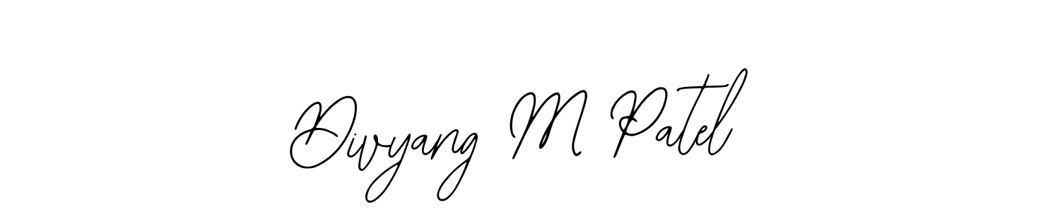 Also we have Divyang M Patel name is the best signature style. Create professional handwritten signature collection using Bearetta-2O07w autograph style. Divyang M Patel signature style 12 images and pictures png