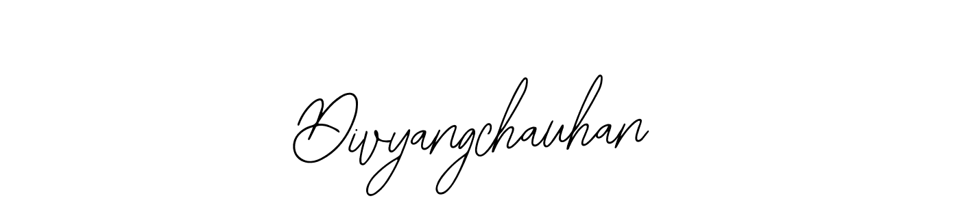 Also we have Divyangchauhan name is the best signature style. Create professional handwritten signature collection using Bearetta-2O07w autograph style. Divyangchauhan signature style 12 images and pictures png