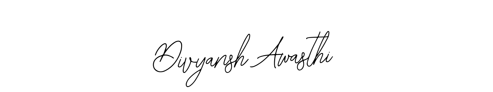 How to make Divyansh Awasthi name signature. Use Bearetta-2O07w style for creating short signs online. This is the latest handwritten sign. Divyansh Awasthi signature style 12 images and pictures png
