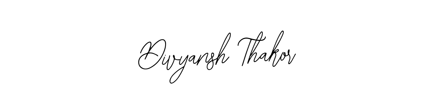 How to make Divyansh Thakor name signature. Use Bearetta-2O07w style for creating short signs online. This is the latest handwritten sign. Divyansh Thakor signature style 12 images and pictures png