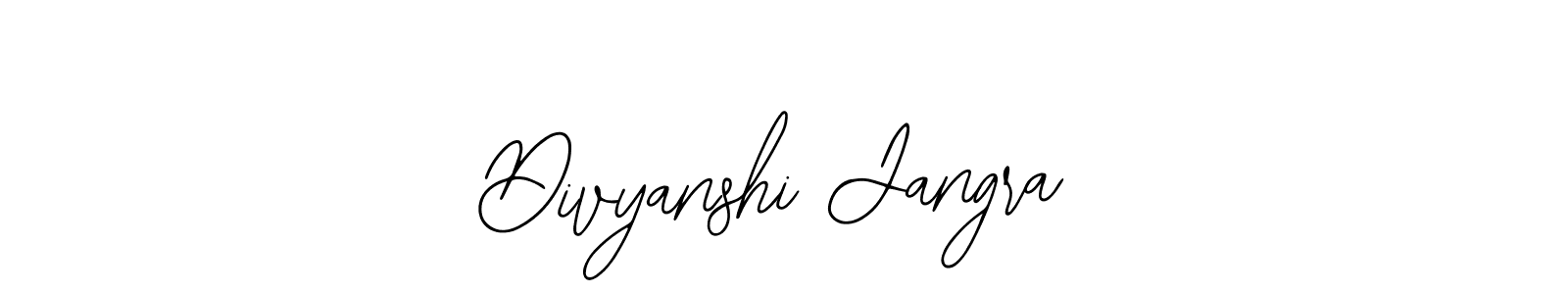 Design your own signature with our free online signature maker. With this signature software, you can create a handwritten (Bearetta-2O07w) signature for name Divyanshi Jangra. Divyanshi Jangra signature style 12 images and pictures png