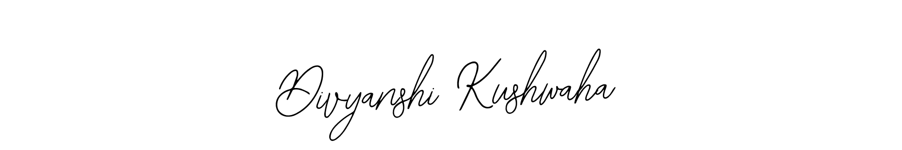 You should practise on your own different ways (Bearetta-2O07w) to write your name (Divyanshi Kushwaha) in signature. don't let someone else do it for you. Divyanshi Kushwaha signature style 12 images and pictures png