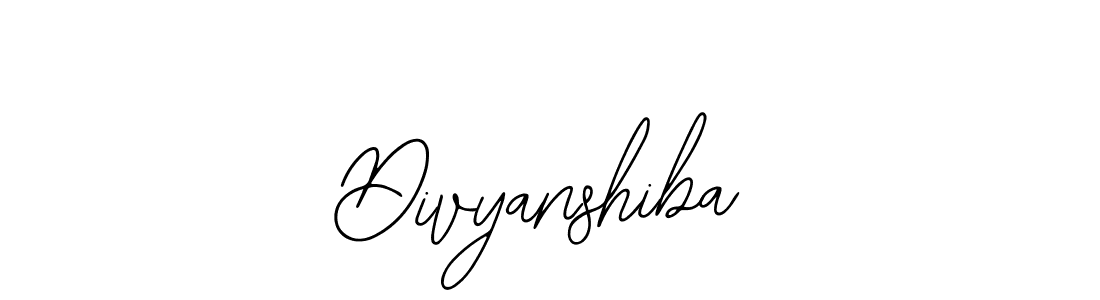 How to make Divyanshiba name signature. Use Bearetta-2O07w style for creating short signs online. This is the latest handwritten sign. Divyanshiba signature style 12 images and pictures png