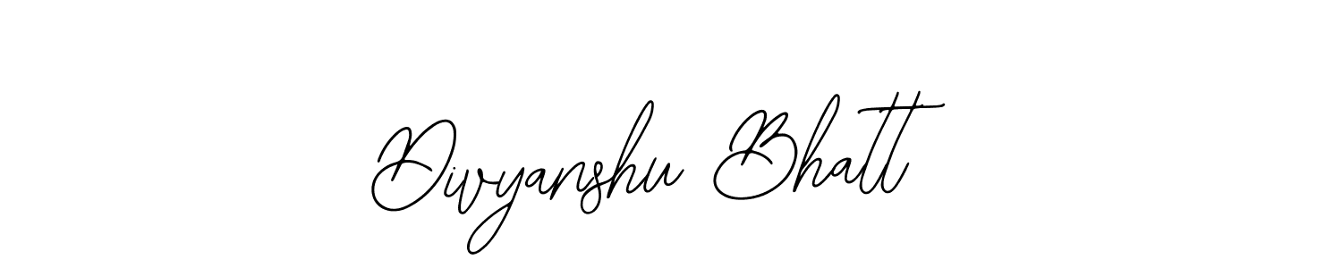 Design your own signature with our free online signature maker. With this signature software, you can create a handwritten (Bearetta-2O07w) signature for name Divyanshu Bhatt. Divyanshu Bhatt signature style 12 images and pictures png