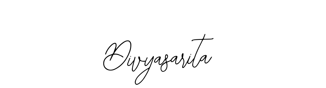 How to make Divyasarita name signature. Use Bearetta-2O07w style for creating short signs online. This is the latest handwritten sign. Divyasarita signature style 12 images and pictures png