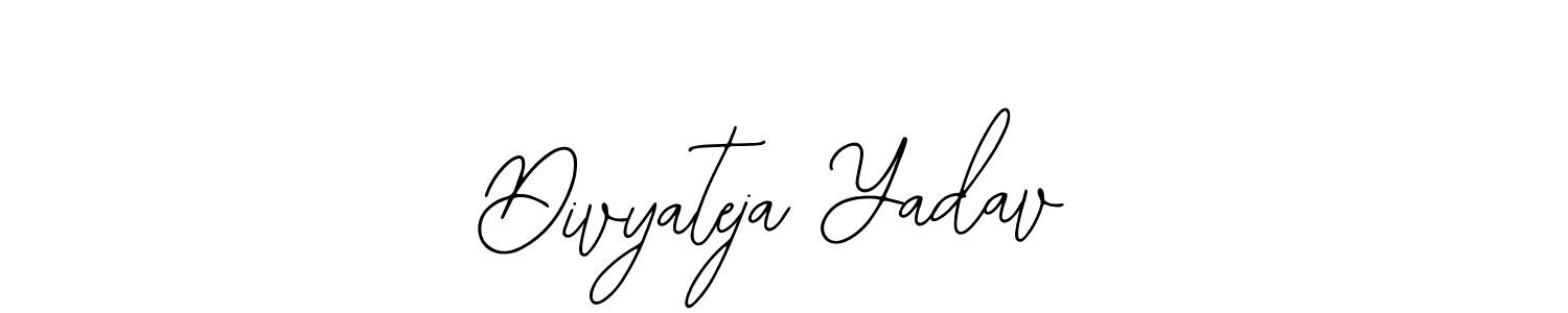 Also we have Divyateja Yadav name is the best signature style. Create professional handwritten signature collection using Bearetta-2O07w autograph style. Divyateja Yadav signature style 12 images and pictures png