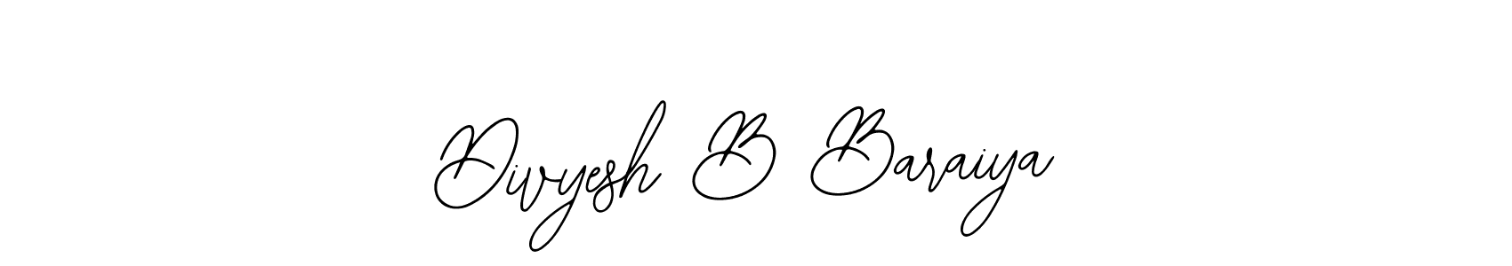 Design your own signature with our free online signature maker. With this signature software, you can create a handwritten (Bearetta-2O07w) signature for name Divyesh B Baraiya. Divyesh B Baraiya signature style 12 images and pictures png
