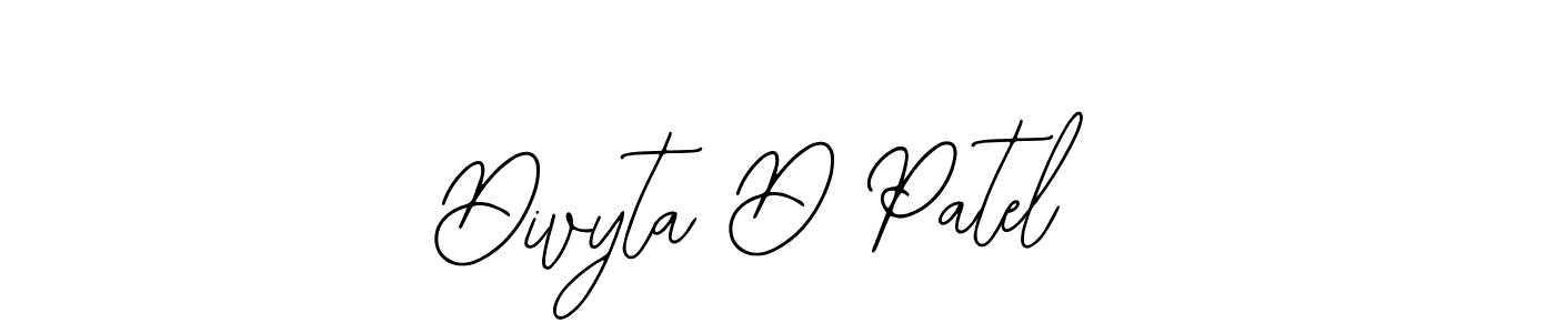 Design your own signature with our free online signature maker. With this signature software, you can create a handwritten (Bearetta-2O07w) signature for name Divyta D Patel. Divyta D Patel signature style 12 images and pictures png