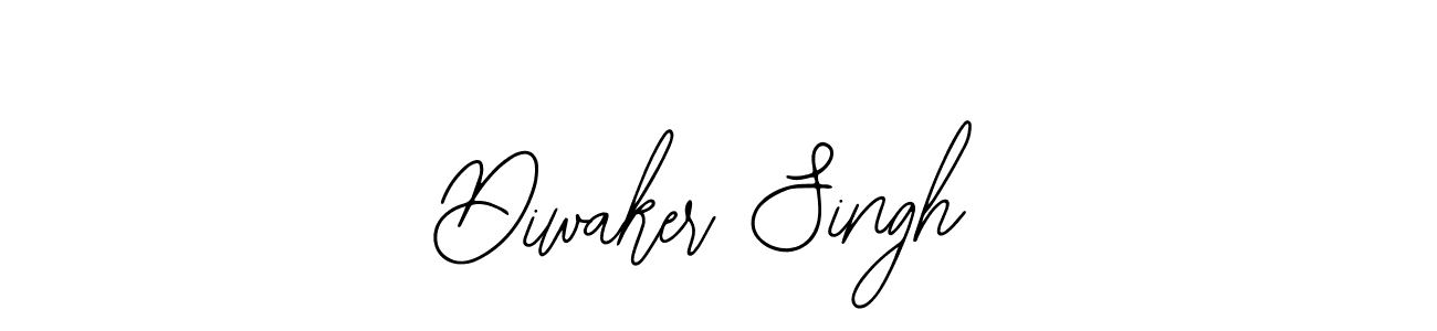 How to make Diwaker Singh name signature. Use Bearetta-2O07w style for creating short signs online. This is the latest handwritten sign. Diwaker Singh signature style 12 images and pictures png