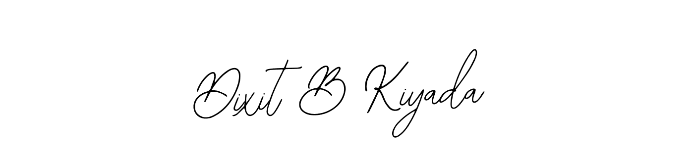 The best way (Bearetta-2O07w) to make a short signature is to pick only two or three words in your name. The name Dixit B Kiyada include a total of six letters. For converting this name. Dixit B Kiyada signature style 12 images and pictures png