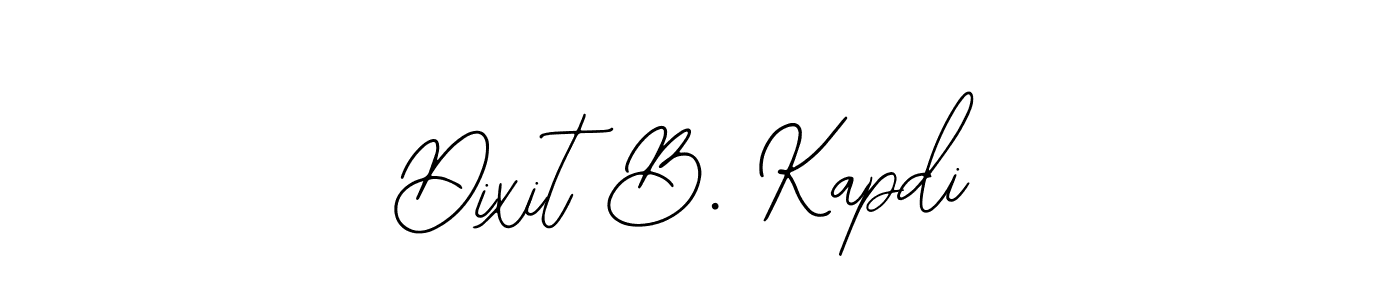 How to make Dixit B. Kapdi name signature. Use Bearetta-2O07w style for creating short signs online. This is the latest handwritten sign. Dixit B. Kapdi signature style 12 images and pictures png