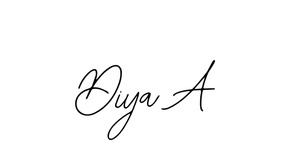 Make a beautiful signature design for name Diya A. Use this online signature maker to create a handwritten signature for free. Diya A signature style 12 images and pictures png