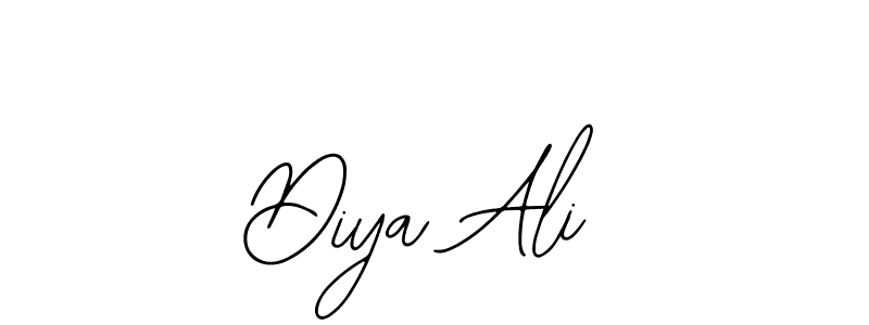 Use a signature maker to create a handwritten signature online. With this signature software, you can design (Bearetta-2O07w) your own signature for name Diya Ali. Diya Ali signature style 12 images and pictures png