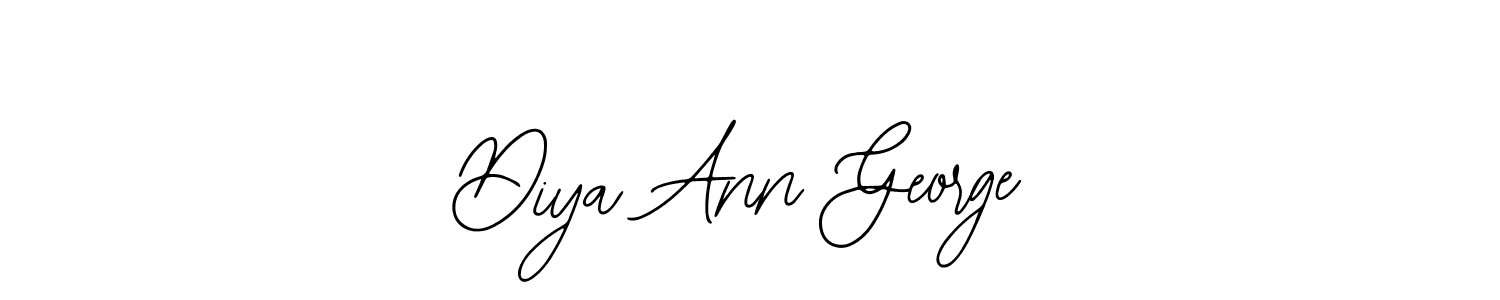 Use a signature maker to create a handwritten signature online. With this signature software, you can design (Bearetta-2O07w) your own signature for name Diya Ann George. Diya Ann George signature style 12 images and pictures png