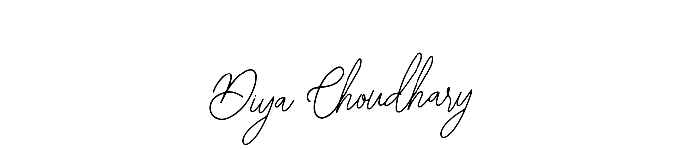 Also we have Diya Choudhary name is the best signature style. Create professional handwritten signature collection using Bearetta-2O07w autograph style. Diya Choudhary signature style 12 images and pictures png