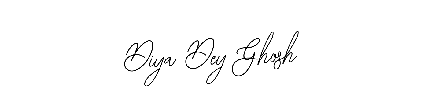 Use a signature maker to create a handwritten signature online. With this signature software, you can design (Bearetta-2O07w) your own signature for name Diya Dey Ghosh. Diya Dey Ghosh signature style 12 images and pictures png