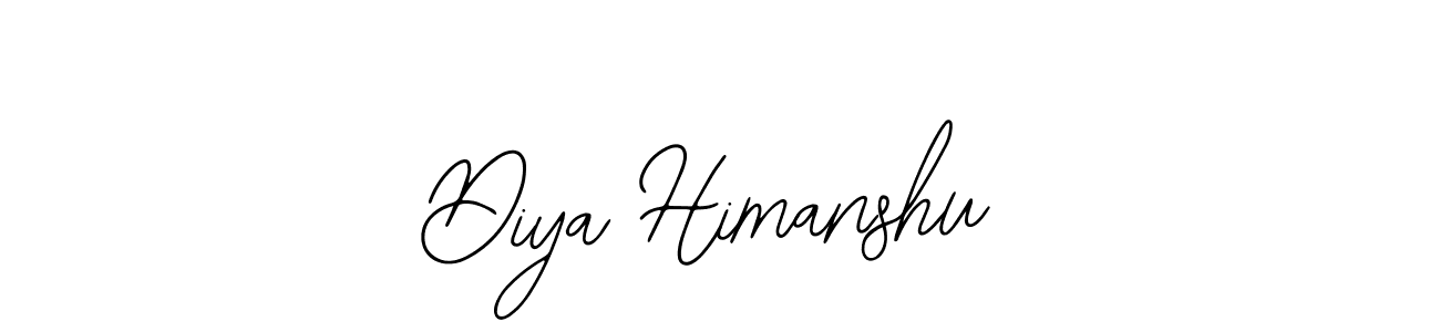 How to make Diya Himanshu name signature. Use Bearetta-2O07w style for creating short signs online. This is the latest handwritten sign. Diya Himanshu signature style 12 images and pictures png