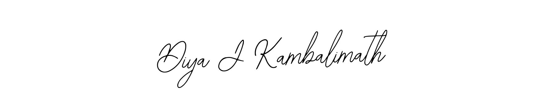 You should practise on your own different ways (Bearetta-2O07w) to write your name (Diya J Kambalimath) in signature. don't let someone else do it for you. Diya J Kambalimath signature style 12 images and pictures png