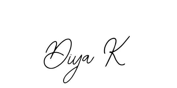 Also we have Diya K name is the best signature style. Create professional handwritten signature collection using Bearetta-2O07w autograph style. Diya K signature style 12 images and pictures png