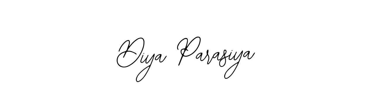 Bearetta-2O07w is a professional signature style that is perfect for those who want to add a touch of class to their signature. It is also a great choice for those who want to make their signature more unique. Get Diya Parasiya name to fancy signature for free. Diya Parasiya signature style 12 images and pictures png