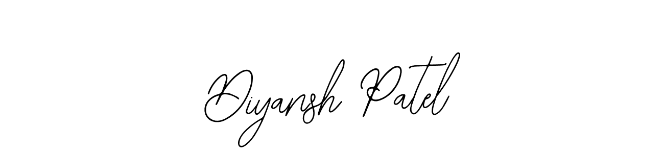 How to make Diyansh Patel name signature. Use Bearetta-2O07w style for creating short signs online. This is the latest handwritten sign. Diyansh Patel signature style 12 images and pictures png