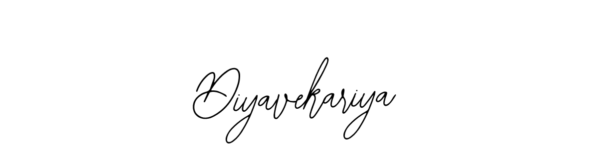 if you are searching for the best signature style for your name Diyavekariya. so please give up your signature search. here we have designed multiple signature styles  using Bearetta-2O07w. Diyavekariya signature style 12 images and pictures png