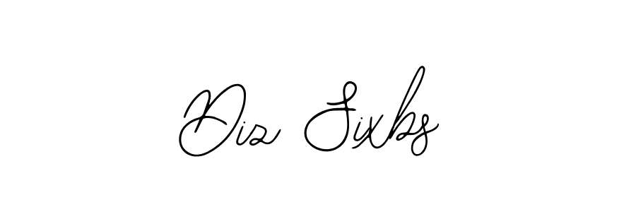 How to make Diz Sixbs name signature. Use Bearetta-2O07w style for creating short signs online. This is the latest handwritten sign. Diz Sixbs signature style 12 images and pictures png