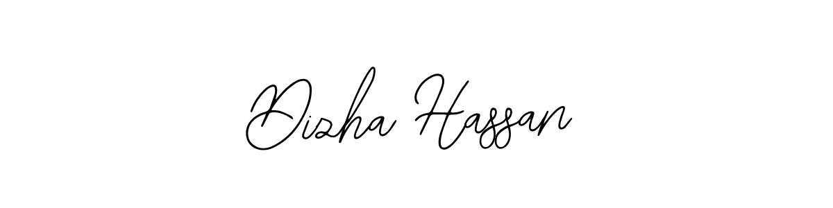 How to make Dizha Hassan name signature. Use Bearetta-2O07w style for creating short signs online. This is the latest handwritten sign. Dizha Hassan signature style 12 images and pictures png
